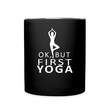 Okay But First Yoga Time Classic - Full Colour Mug - black - Front