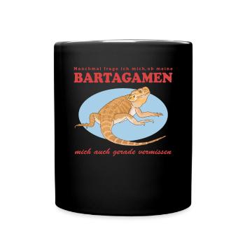 Cadeau reptiles dragons barbus - Mug uni - noir - Devant