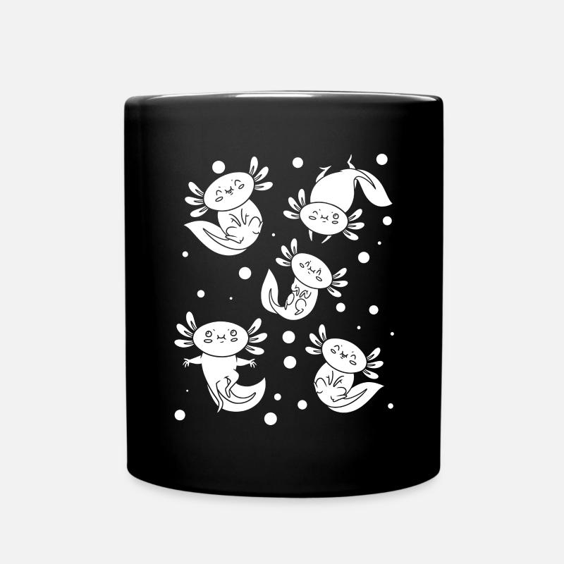 Axolotl Many Axolotls Cute Axolotls - Full Colour Mug - black