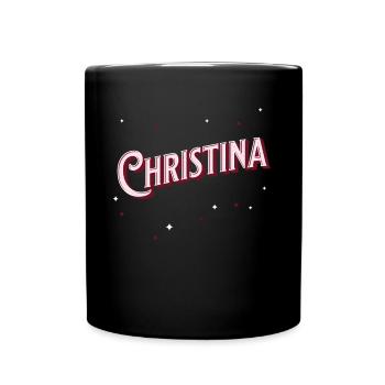 Nom de Christina personnalisé - Mug uni - noir - Devant