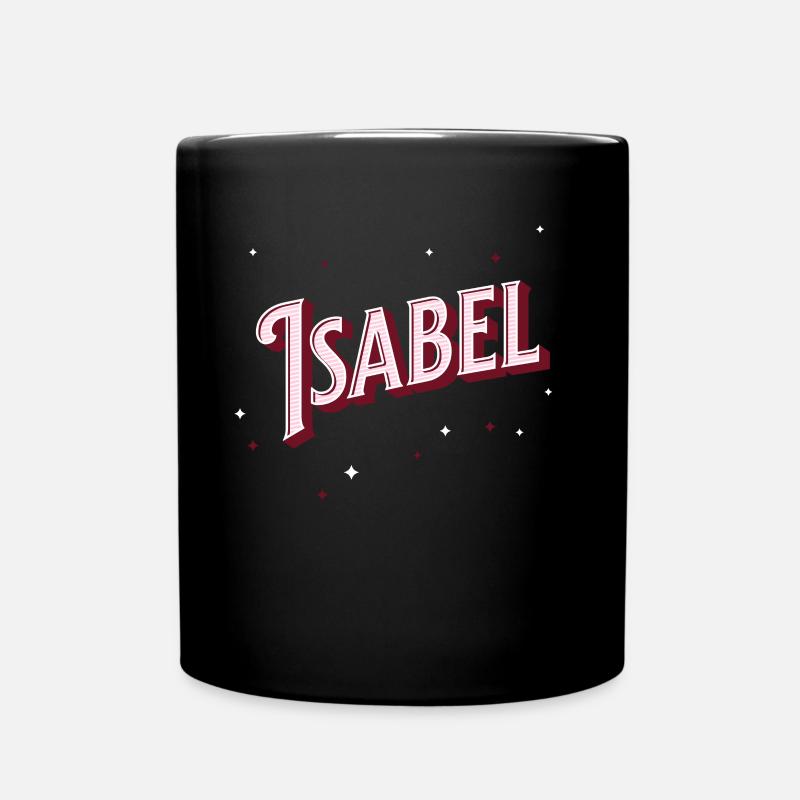 Isabel Namen personalisiert - Tasse einfarbig - Schwarz