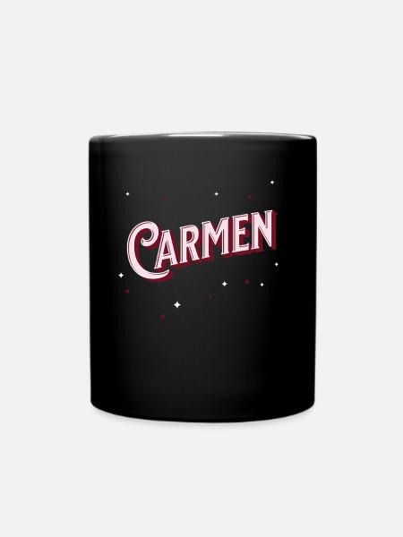 Carmen name personalized - Full Colour Mug - black