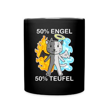 Katze Katzenrasse Britisch Kurzhaar - Tasse einfarbig - Schwarz - Vorne