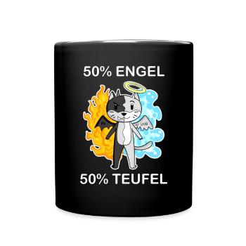 Katze Katzenrasse American Wirehair - Tasse einfarbig - Schwarz - Vorne