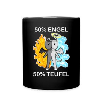 Katze Katzenrasse Colorpoint Shorthair - Tasse einfarbig - Schwarz - Vorne