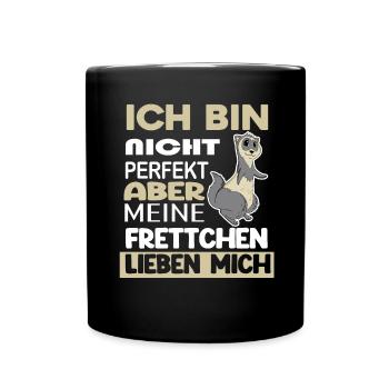Frettchen - Tasse einfarbig - Schwarz - Vorne