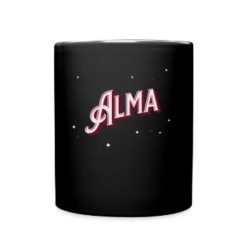 Alma Namen personalisiert - Tasse einfarbig - Schwarz - Vorne
