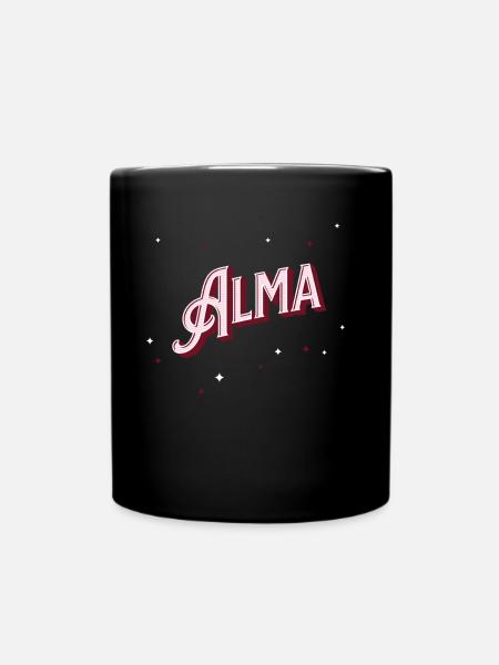 Alma Namen personalisiert - Tasse einfarbig - Schwarz