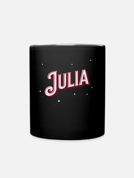 Julia Namen personalisiert - Tasse einfarbig - Schwarz