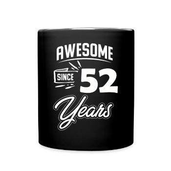 52 Birthday Party Old Year of Construction - Full Colour Mug - black - Front