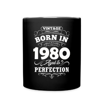 1980 Birthday Party Old Year of Construction - Full Colour Mug - black - Front