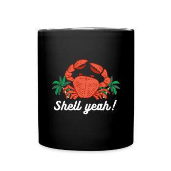 Crabe Tshirt Crabe Crevettes Scorpion Homard - Mug uni - noir - Devant