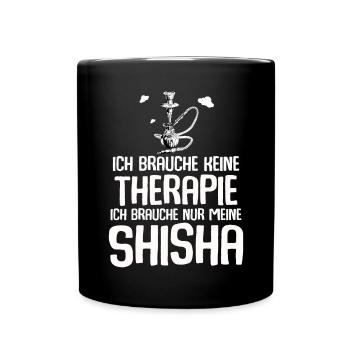Shisha Geschenk für Wasserpfeife Shishabar Pfeife - Tasse einfarbig - Schwarz - Vorne