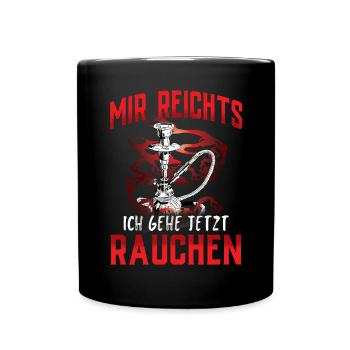 Shisha Geschenk für Wasserpfeife Shishabar Pfeife - Tasse einfarbig - Schwarz - Vorne