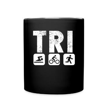 Tri Trilife Triathlon - Full Colour Mug - black - Front