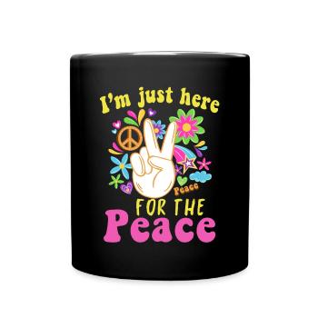 Hippie - Tasse einfarbig - Schwarz - Vorne