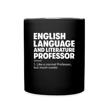 English Language & Literature Professor - Full Colour Mug - black - Front
