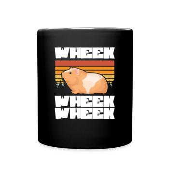 Rétro Cochon d’Inde Vintage - Mug uni - noir - Devant
