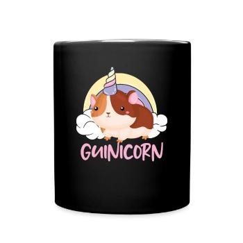 Cochon d’Inde Licorne - Mug uni - noir - Devant