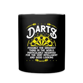 The biggest thing is darts - Full Colour Mug - black - Front