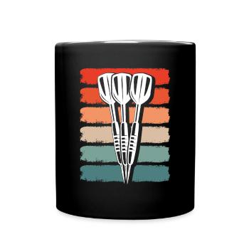 Fléchettes en vintage - Mug uni - noir - Devant