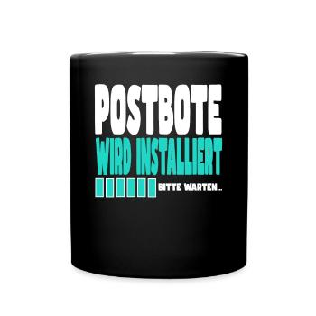 Postbote wird installiert - Tasse einfarbig - Schwarz - Vorne