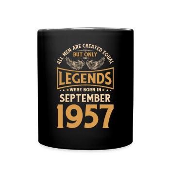 Birthday The Legends were born in September 1957 g - Full Colour Mug - black - Front