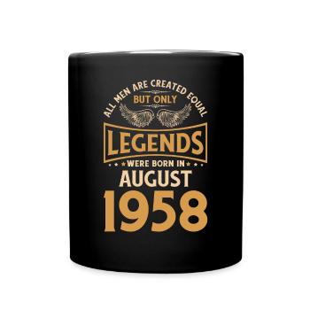 Anniversaire Les légendes ont été gebo en août 1958 - Mug uni - noir - Devant