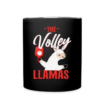 Pickleball Llama The Volley Llamas - Tasse einfarbig - Schwarz - Vorne