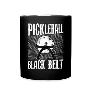 Pickleball Pickleball Black Belt - Tasse einfarbig - Schwarz - Vorne