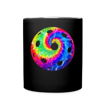 Pickleball Tie Dye Retro 80s 90s - Full Colour Mug - black - Front