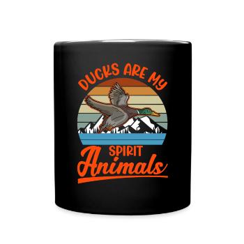 Enten Spirit Animal Entenzüchter - Tasse einfarbig - Schwarz - Vorne