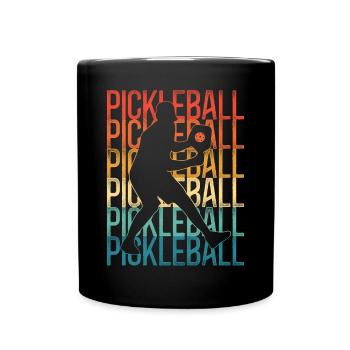 Pickleball Rétro Vintage - Mug uni - noir - Devant