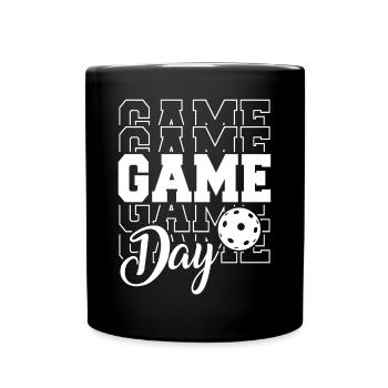 Pickleball Game Day - Tasse einfarbig - Schwarz - Vorne