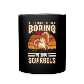 Cadeau Écureuil Écureuil Gris Écureuil - Mug uni - noir - Devant