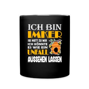 Imker Imkerei Honig Bienen - Tasse einfarbig - Schwarz - Vorne