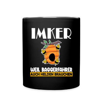 Imker Imkerei Honig Bienen - Tasse einfarbig - Schwarz - Vorne