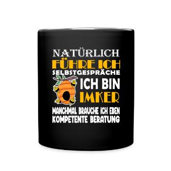 Imker Imkerei Honig Bienen - Tasse einfarbig - Schwarz - Vorne