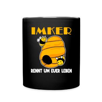 Imker Imkerei Honig Bienen - Tasse einfarbig - Schwarz - Vorne