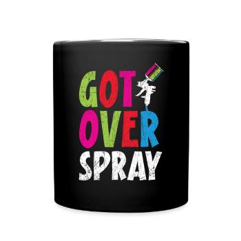 Überwunden Spray Auto Detaillierung Auto Karosserielackierer - Tasse einfarbig - Schwarz - Vorne