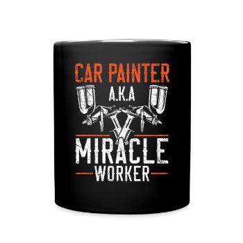 Peintre automobile Miracle Worker Peintre de carrosserie automobile - Mug uni - noir - Devant