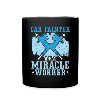 Peintre automobile Miracle Worker Peintre de carrosserie automobile - Mug uni - noir - Devant