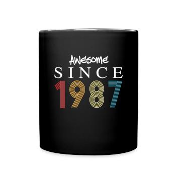 Awesome Since 1987 Birthday 1987 Vintage 1987 - Full Colour Mug - black - Front