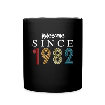 Awesome Since 1982 Birthday 1982 Vintage 1982 - Full Colour Mug - black - Front