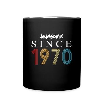 Awesome Since 1970 Geburtstag 1970 Vintage 1970 - Tasse einfarbig - Schwarz - Vorne