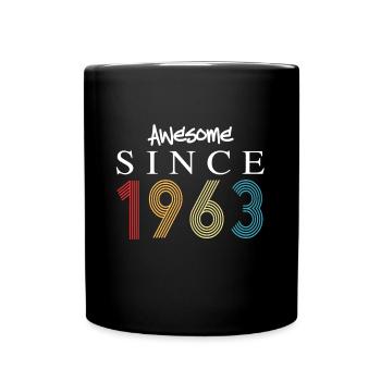 Génial depuis 1963 Anniversaire 1963 Millésime 1963 - Mug uni - noir - Devant