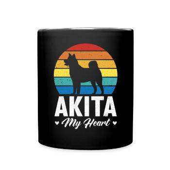 Akita Inu américain - Mug uni - noir - Devant