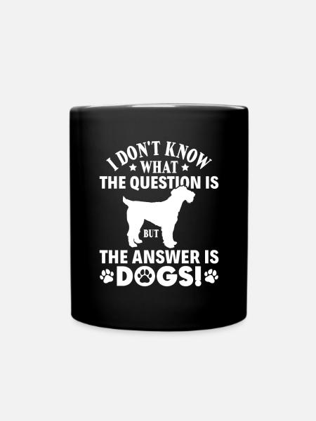 Airedale Terrier Hund - Tasse einfarbig - Schwarz
