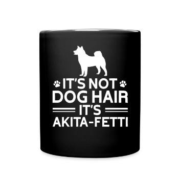 Amerikanischer Akita Inu - Tasse einfarbig - Schwarz - Vorne
