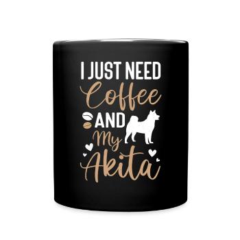 Akita Inu américain - Mug uni - noir - Devant
